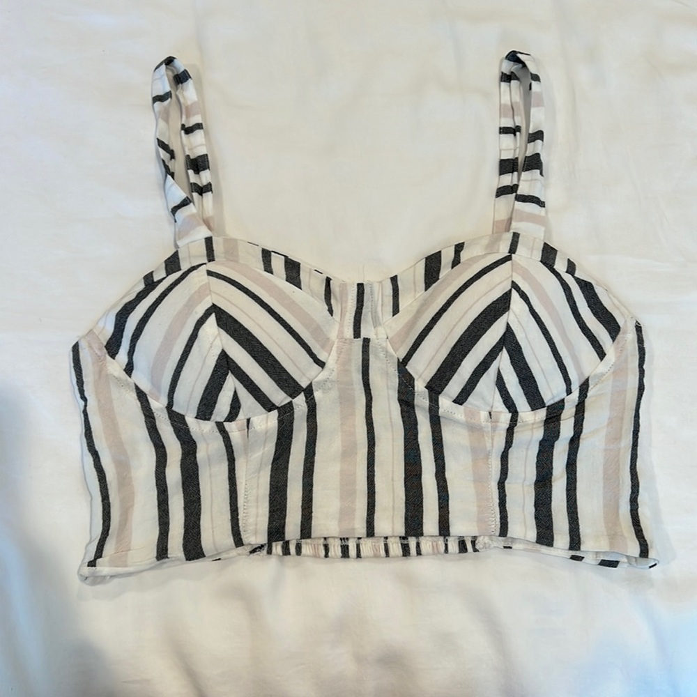 American Eagle Striped Crop Top